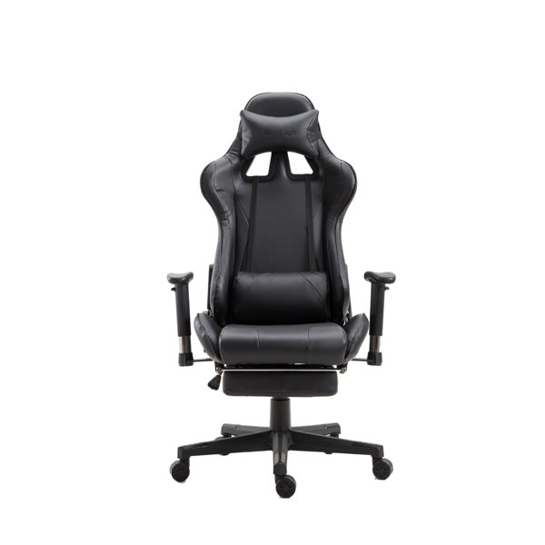 ViscoLogic Adjustable Reclining Ergonomic Faux Leather Swiveling PC & Racing Game Chair with